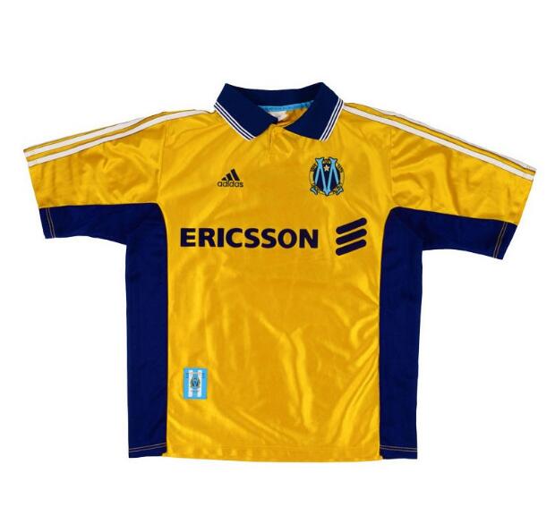 1998-99 Marseille Retro Third Away Yellow Soccer Jersey Shirt